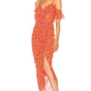 Veronica Beard Red Floral Marilyn Dress